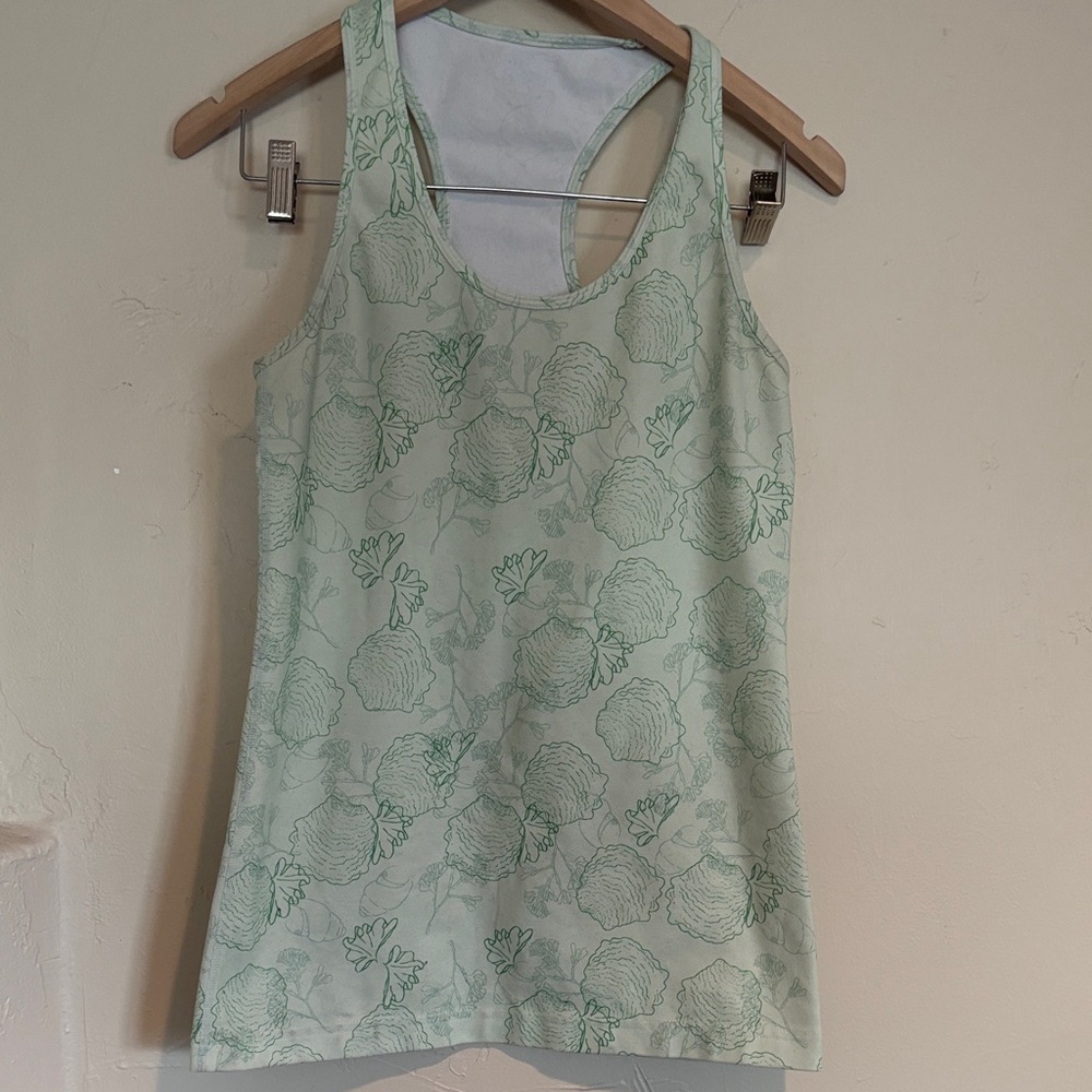 Lululemon Athletica Align Light Green Floral Tank Top